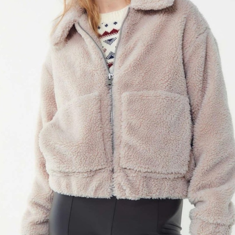 Urban outfitters Sherpa zip up jacket